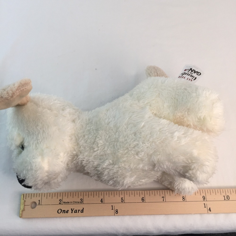 GANZ Ralph Dog Plush 9in White Tan Shaggy Puppy Stuffed Animal Toy H12510 - Picture 8 of 8